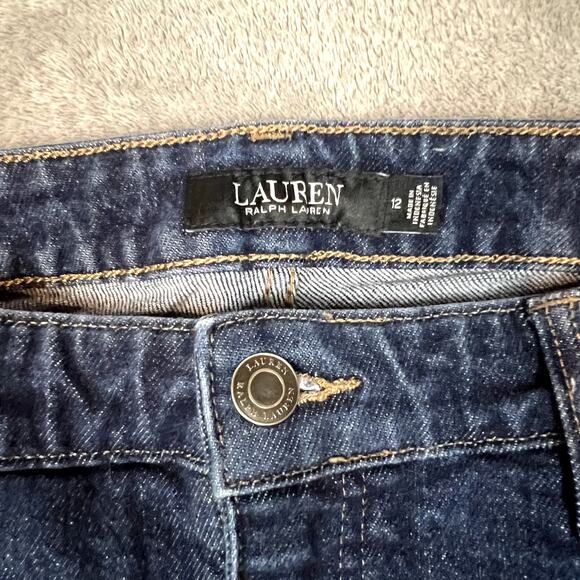 Ralph Lauren Black Label Jeans Womens 12 Straight Leg Dark Wash - Picture 3 of 9